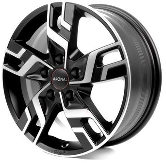 Ronal R64 6,5x16 5x114,3 ET50 DIA66,1 (jet black matt front diamond cut)